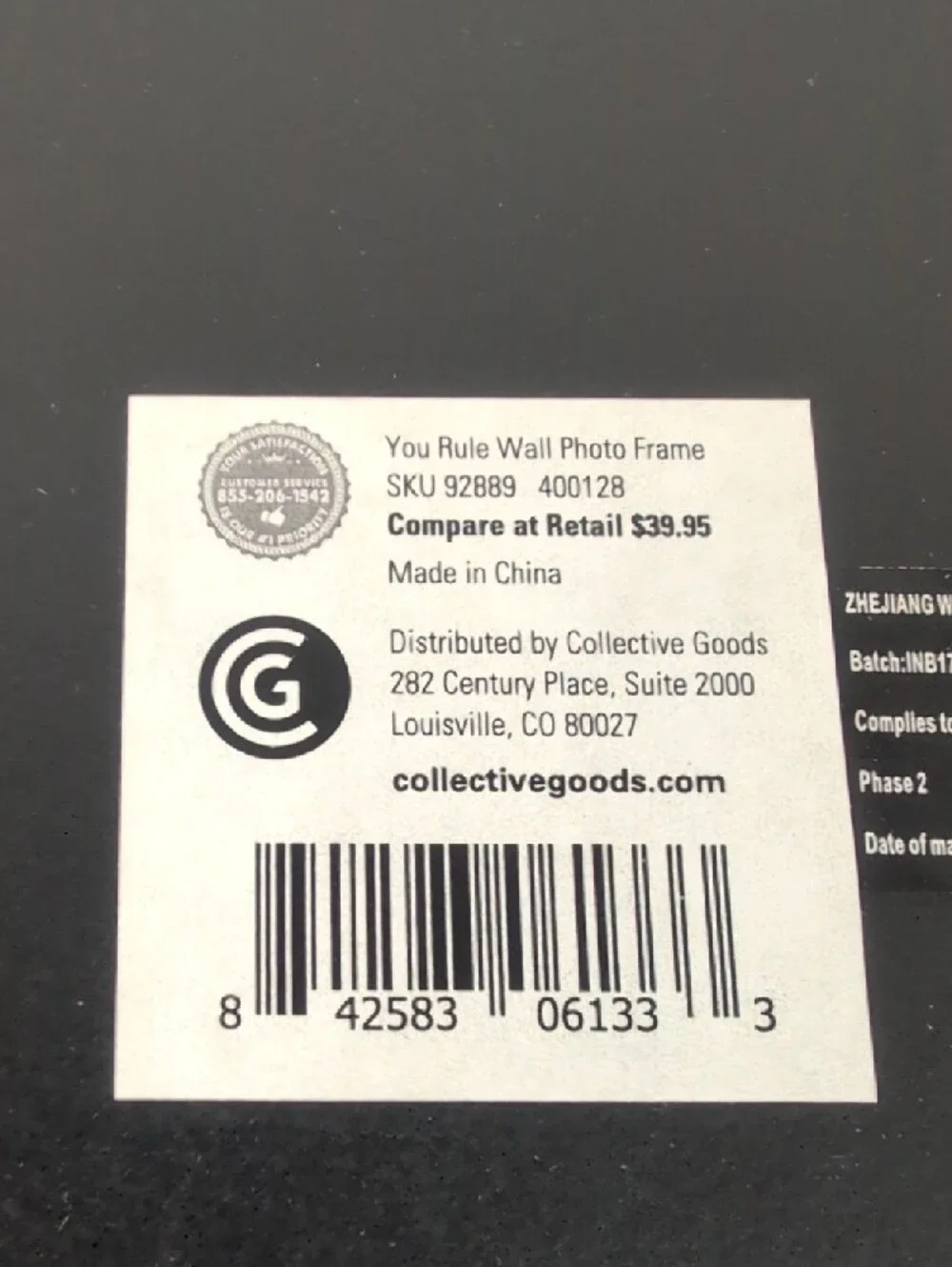 You Rule Ruler-Frame Photo Collage - Black and White NWT